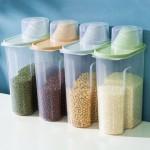 Large Plastic Sealed Kitchen Grain Storage Tank Clear Waterproof Dry Food Coarse Cereal Container Dry Goods Storage Box
