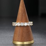 Iced Out Ring for Women Punk Hip Hop Cubic Zirconia Gold Crystal Ring Hippie Street Jewelry Wholesale Accessories