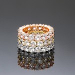Iced Out Ring for Women Punk Hip Hop Cubic Zirconia Gold Crystal Ring Hippie Street Jewelry Wholesale Accessories