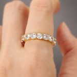 Iced Out Ring for Women Punk Hip Hop Cubic Zirconia Gold Crystal Ring Hippie Street Jewelry Wholesale Accessories