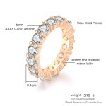 Iced Out Ring for Women Punk Hip Hop Cubic Zirconia Gold Crystal Ring Hippie Street Jewelry Wholesale Accessories