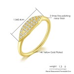 Minimalist Dainty Stacking Rings for Women, Trendy Gold‑Tone Cubic Zirconia Crystal Finger Accessories, Wholesale Fashion Jewelry