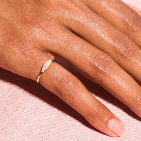 Minimalist Dainty Stacking Rings for Women, Trendy Gold‑Tone Cubic Zirconia Crystal Finger Accessories, Wholesale Fashion Jewelry