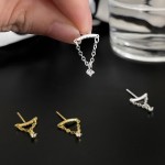 Waterdrop Crystal Multi‑Placement Piercing Ear Stud, Tragus Flat Cartilage Helix Conch Rook Lobe Labret Versatile Piercing Jewelry Gift