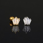 Waterdrop Crystal Multi‑Placement Piercing Ear Stud, Tragus Flat Cartilage Helix Conch Rook Lobe Labret Versatile Piercing Jewelry Gift