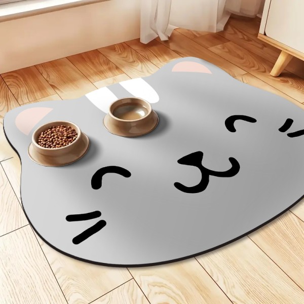 Simple Special‑Shaped Diatom Mud Pet Feeding Mat Absorbent Non‑Slip Pet Water Drinking Mat Universal for Cats and Dogs