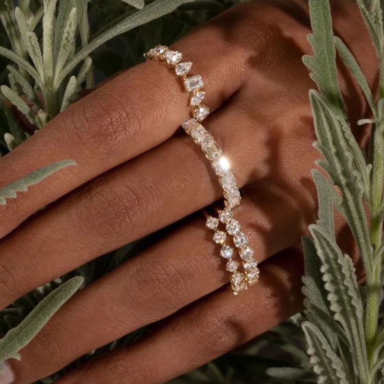 Minimalist Simple Geometric Cubic Zirconia Stacking Rings for Women, Gold‑Tone Finger Fashion Accessories Jewelry Gift for Her