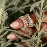Minimalist Simple Geometric Cubic Zirconia Stacking Rings for Women, Gold‑Tone Finger Fashion Accessories Jewelry Gift for Her