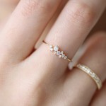 Dainty Tiny Minimalist Cubic Zirconia Stackable Finger Ring for Women, Light Gold‑Tone / Silver‑Tone Available, Trendy Fashion Jewelry