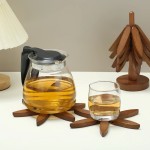 Tree Design Wooden Trivets Decorative Heat Resistant Anti‑Scald Wood Pot Stand Table Mat Coaster Wood Placemats