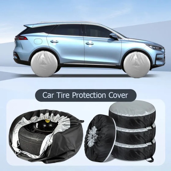 Polyester Car Spare Tire Cover Storage Carry Tote Bag Dustproof Wheel Tire Case For Cars 13‑18Inch 19‑23Inch