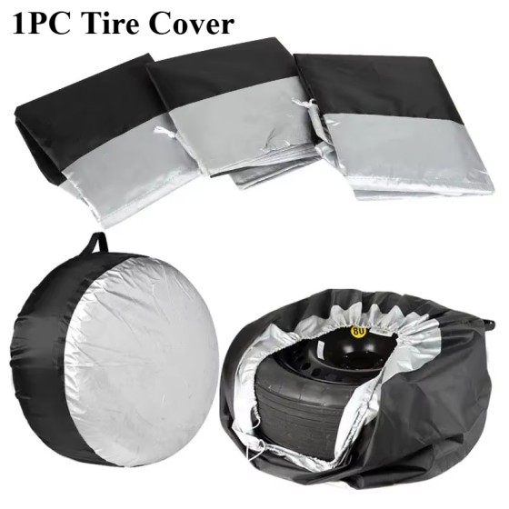 Polyester Car Spare Tire Cover Storage Carry Tote Bag Dustproof Wheel Tire Case For Cars 13‑18Inch 19‑23Inch