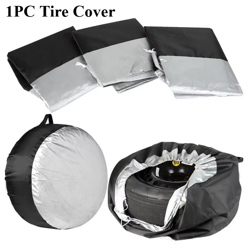 Polyester Car Spare Tire Cover Storage Carry Tote Bag Dustproof Wheel Tire Case For Cars 13‑18Inch 19‑23Inch