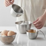 Set Fine Mesh Stainless Steel Colander Large Capacity Rust‑Proof Food Strainer Durable Mixing Bowl With Handle