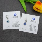 Versatile 10 20 50 100pcs Unisex Evil Eye Keychain Pendant Lucky Charm Unique Inspirational Message Card Suitable Birthday