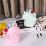 Creative Colorful Mini Dessert Fruit Forks Set Household Stainless Steel Cake Forks With Plastic Storage Tank Decoration