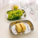 Outdoor Retro Iron Plate Boat‑Shaped Fruit Plate Tinplate Small Tray Retro Metal Snack Plate
