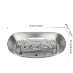 Outdoor Retro Iron Plate Boat‑Shaped Fruit Plate Tinplate Small Tray Retro Metal Snack Plate