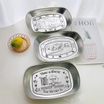 Outdoor Retro Iron Plate Boat‑Shaped Fruit Plate Tinplate Small Tray Retro Metal Snack Plate