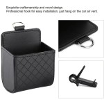 Leather Car Air Vent Hanging Storage Bag Dashboard Tidy Organizer Box for Phone Key Sunglasses