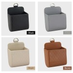 Leather Car Air Vent Hanging Storage Bag Dashboard Tidy Organizer Box for Phone Key Sunglasses
