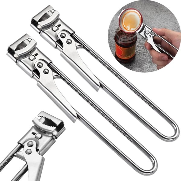 Non‑Slip Multifunctional Stainless Steel Can Opener Adjustable Bottle & Can Opener For Kitchen Use