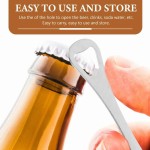 Thickened Stainless Steel Heavy‑Duty Manual Bottle Opener Ergonomic Portable Beer Can Cap Remover For Home Bar