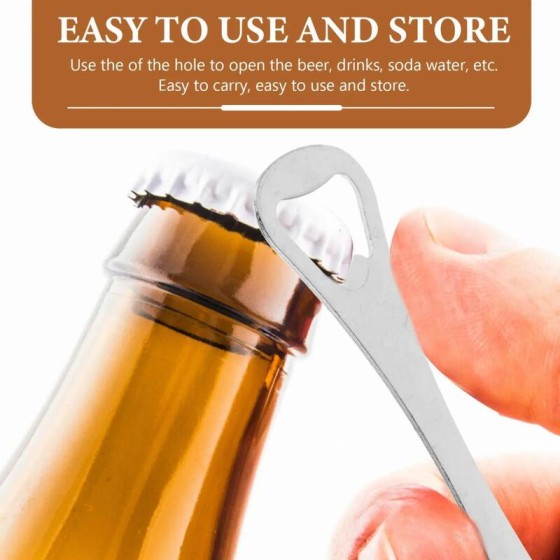 Thickened Stainless Steel Heavy‑Duty Manual Bottle Opener Ergonomic Portable Beer Can Cap Remover For Home Bar