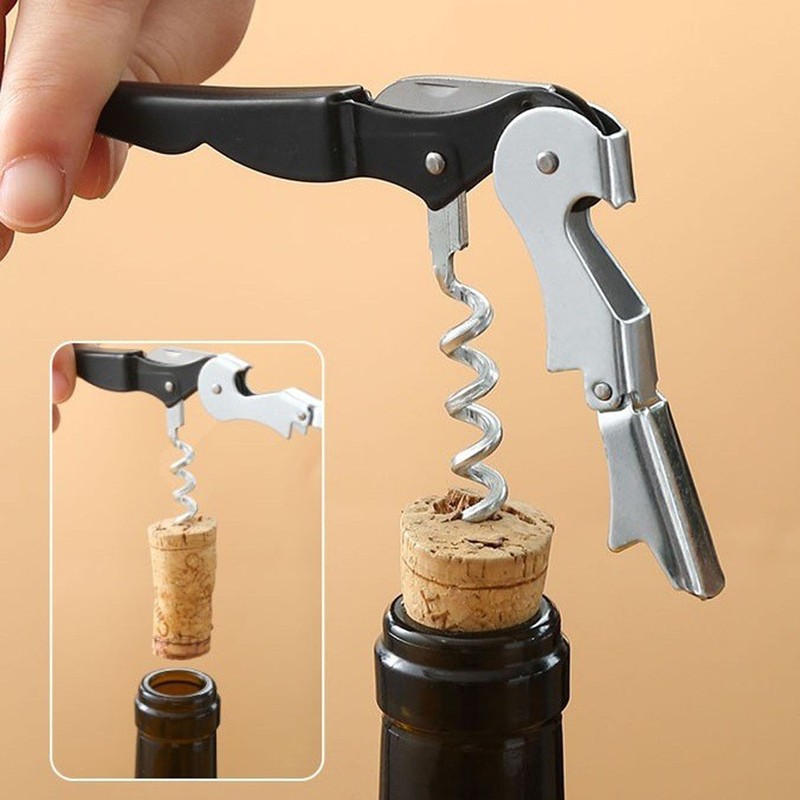 Professional Waiter Wine Key Corkscrew Manual Wine Bottle Opener With Foil Cutter For Servers Bartenders