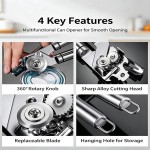 Heavy‑Duty Multifunction Manual Stainless Steel Can & Bottle Opener Tool For Kitchen Canned Food