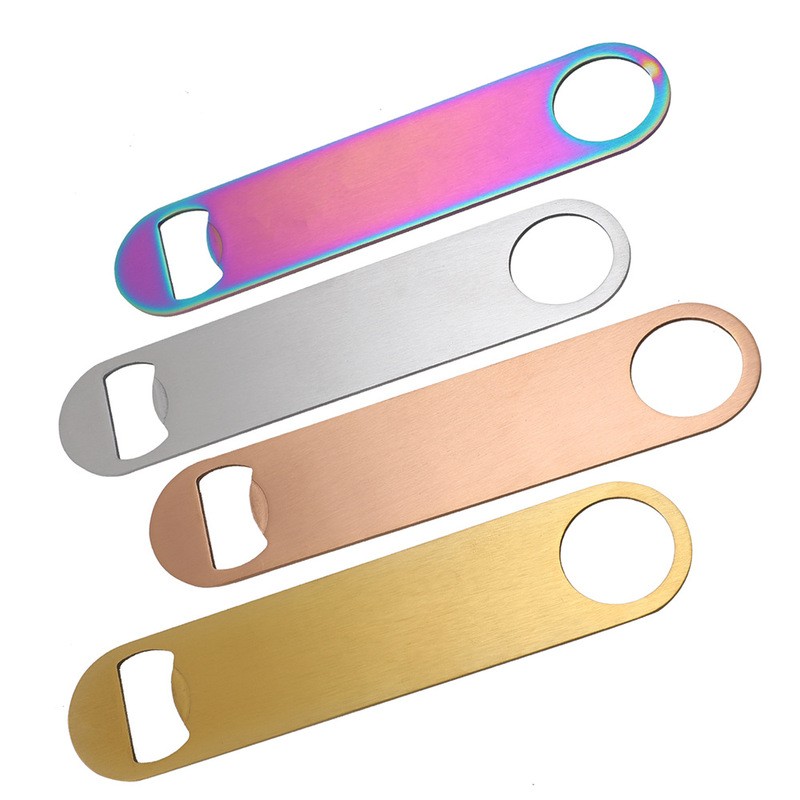 7 Inch Heavy‑Duty Stainless Steel Flat Bottle Opener Simple Effective Manual Beer Bottle Opener