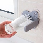 Strong Suction Lazy Cup Cleaning Brush Sink Mount Glass Mug Goblet Bottle Cleaner Brush For Bar Kitchen Use