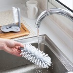 Strong Suction Lazy Cup Cleaning Brush Sink Mount Glass Mug Goblet Bottle Cleaner Brush For Bar Kitchen Use