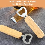 Handheld Wooden Bottle Opener Household Beer Wine Soda Can Cap Opener Kitchen Bar Gadget Tool