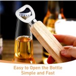 Handheld Wooden Bottle Opener Household Beer Wine Soda Can Cap Opener Kitchen Bar Gadget Tool