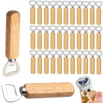 Handheld Wooden Bottle Opener Household Beer Wine Soda Can Cap Opener Kitchen Bar Gadget Tool