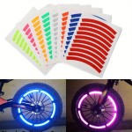 Colored Bicycle Reflective Tire Sticker Wheel Decal Reflective Sticker For Bike Balance Bike Bicycle Accessories