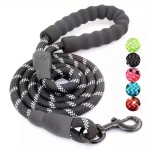 Soft Reflective Dog Leash Comfortable Padded Handle Double Heavy Duty Traction Rope Strong Dogs Enhance Safety Contr