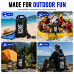 High Quality Dry PVC waterproof bags men women 10L 20L 30L outdoor swimming bucket rafting