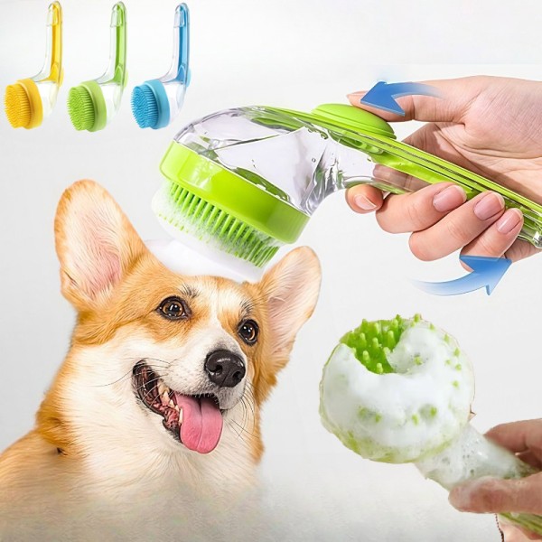 Safe Pet Bathing Brush Long Handle Dog Cleaning Soft Silicone Grooming Comb Cats Dogs Cat Massage Supplies