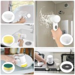 Ergonomic Handle Multi-functional Electric Cleaning Brush Kitchen Bathroom Wireless Handheld Power Scrubber Dishes Pots Pans