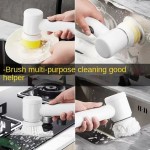 Ergonomic Handle Multi-functional Electric Cleaning Brush Kitchen Bathroom Wireless Handheld Power Scrubber Dishes Pots Pans