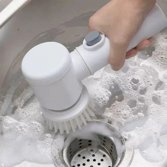 Ergonomic Handle Multi-functional Electric Cleaning Brush Kitchen Bathroom Wireless Handheld Power Scrubber Dishes Pots Pans