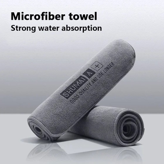 High‑End Microfiber Car Washing Towel Hemmed Absorbent Drying Cloth Auto Detailing Cleaning Rag For Car Care