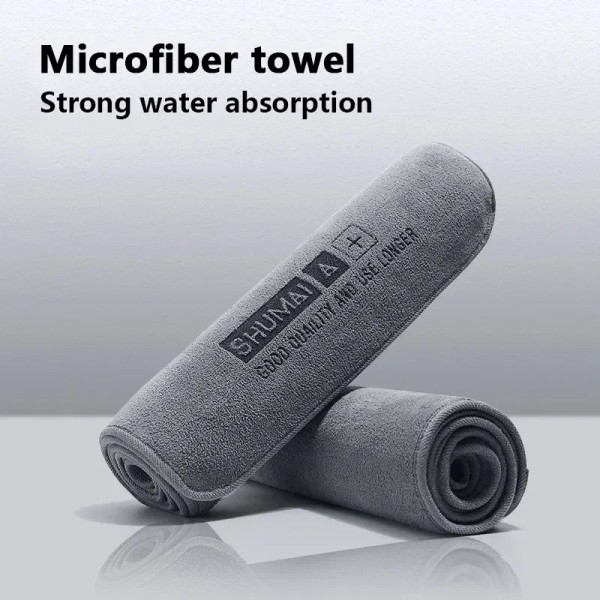 High‑End Microfiber Car Washing Towel Hemmed Absorbent Drying Cloth Auto Detailing Cleaning Rag For Car Care