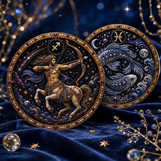 12 Signs Pearl Art Kit, Round Constellation Themed DIY Beaded Artwork for Astrology Wall Decor