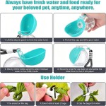 Portable Dog Water Bottle, 285ML Outdoor Travel Pet Drinking Bowl with Hanging Lanyard, Leak-proof Puppy Water Feeder for Walking