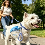 Portable Dog Water Bottle, 285ML Outdoor Travel Pet Drinking Bowl with Hanging Lanyard, Leak-proof Puppy Water Feeder for Walking