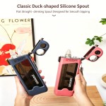 2026 New Square Plastic Water Cup, Portable Flat Travel Tumbler with Leak-proof Lid for Outdoor Sports