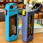 2026 New Square Plastic Water Cup, Portable Flat Travel Tumbler with Leak-proof Lid for Outdoor Sports